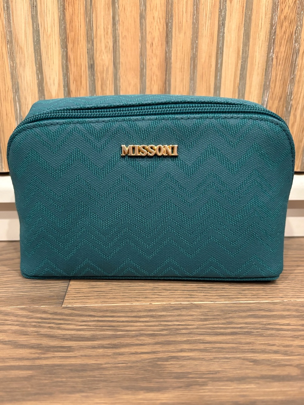 NEW *Sealed* Dark Green Delta One Missoni amenity bag